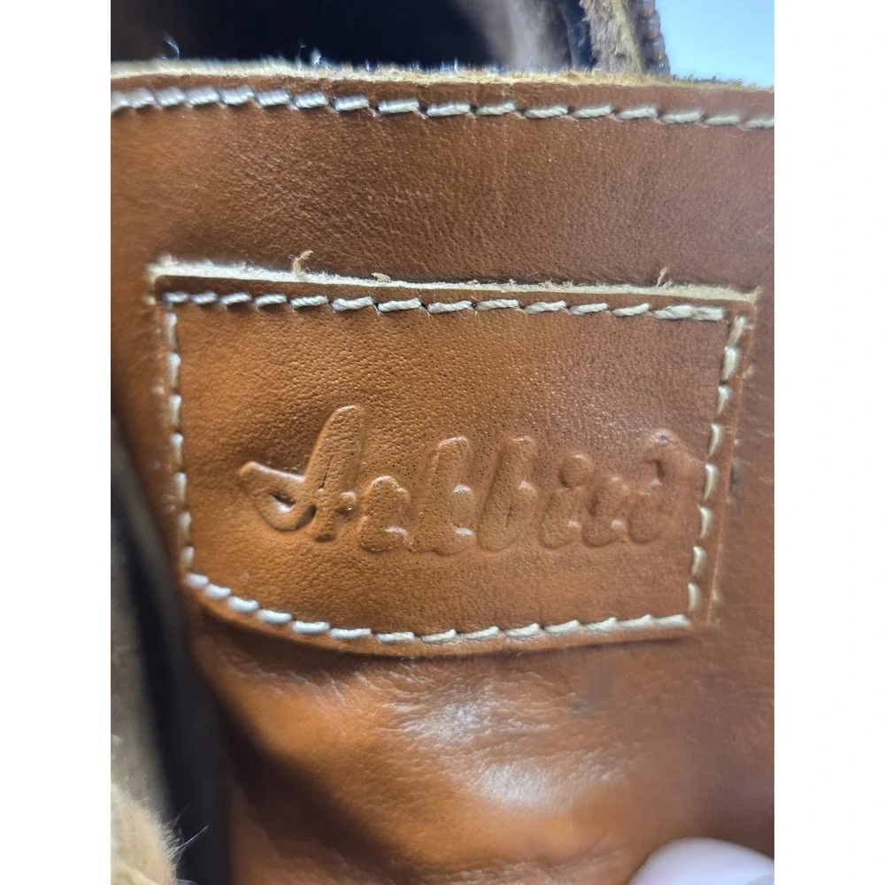 Arkbird Oxfords Mens Cognac Brown Leather Cap Toe Side Zip Ankle Boots Size 12